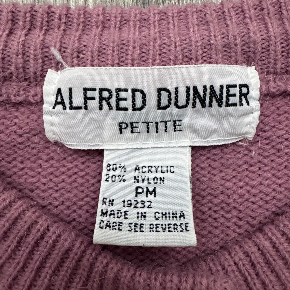 Vintage Alfred Dunner Christmas Gingerbread Village Grandma Cardigan Sweater PM - Picture 4 of 6